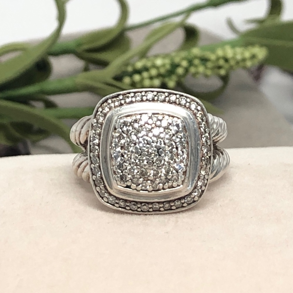 David Yurman Silver Diamond Ring